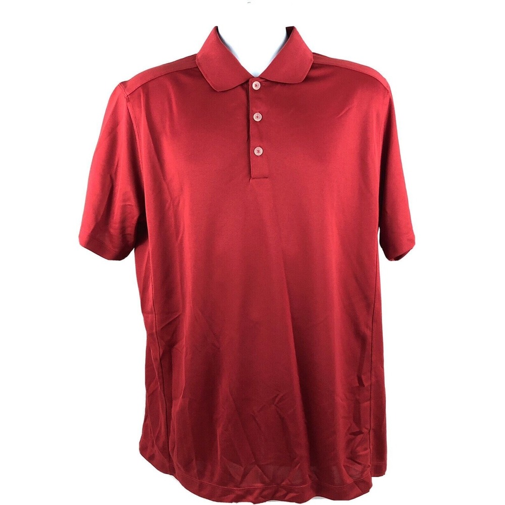 NIKE MEN'S GOLF‎ POLO DRI-FIT STAY COOL MOBILITY RED SIZE LARGE NEW With Tags